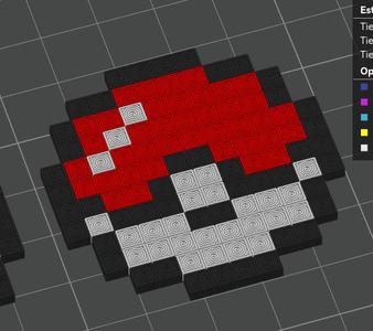 Individual pixel both sides multicolor system inspired pokeballs