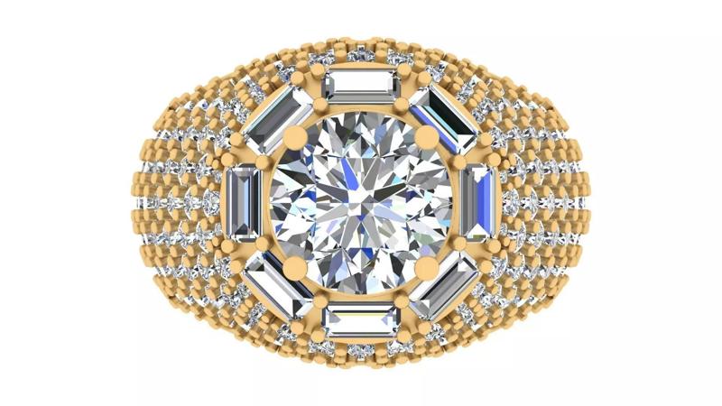 Luxury Diamond-Encrusted Cocktail Ring