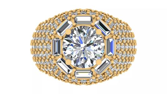 Luxury Diamond-Encrusted Cocktail Ring