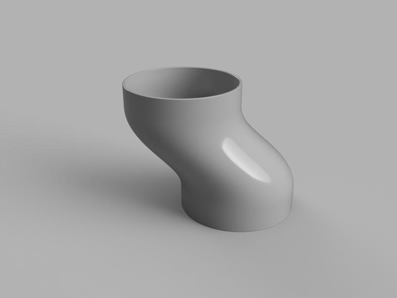 Jump tube 100 mm, tube offset 10 to 70 mm