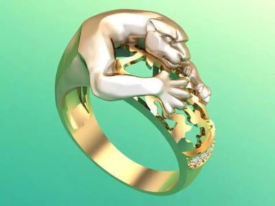 Leopard rings - Cheetah ring - Panther ring - Men ring