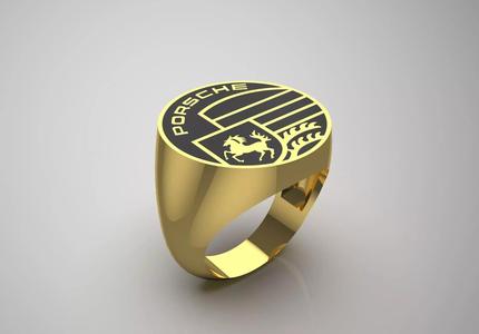 man porsche gold ring mr0069