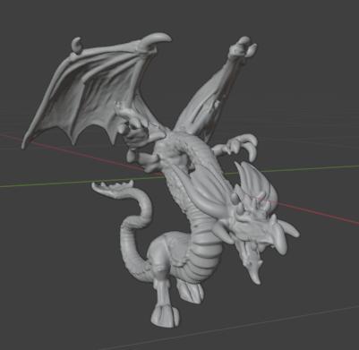 Classic Fantasy Dragon - old school vintage dragon miniature