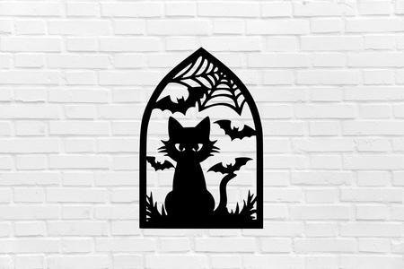 Halloween wall decoration cat picture