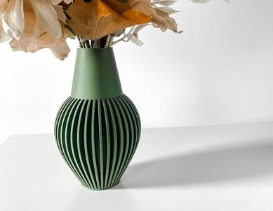 The Donos Vase, Modern and Unique Home Decor for Dried and Preserved Flower Arrangement  | STL File   