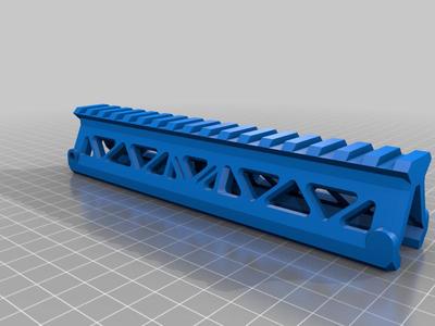175mm long picatinny rail riser. "ooh triangles"
