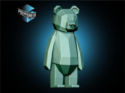 Low-Poly Cartoon Bear - 3D Printable Model