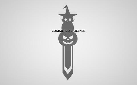 COMMERCIAL LICENSE / HALLOWEEN / WITCH / CAT / SCARY / HOME / BOOKMARK / SIGN / BOOKMARK / GIFT / BOOK / SCHOOL / STUDENTS / TEACHER / OFFICE / NO MEDIA / NO SUPPORTS
