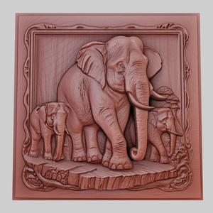 The elephant walks with strong steps 3d printer model animal model obj stl