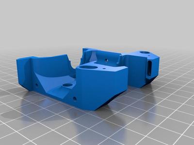 highly integrated BMG / E3D v6 extruder mount - upgraded fan duct