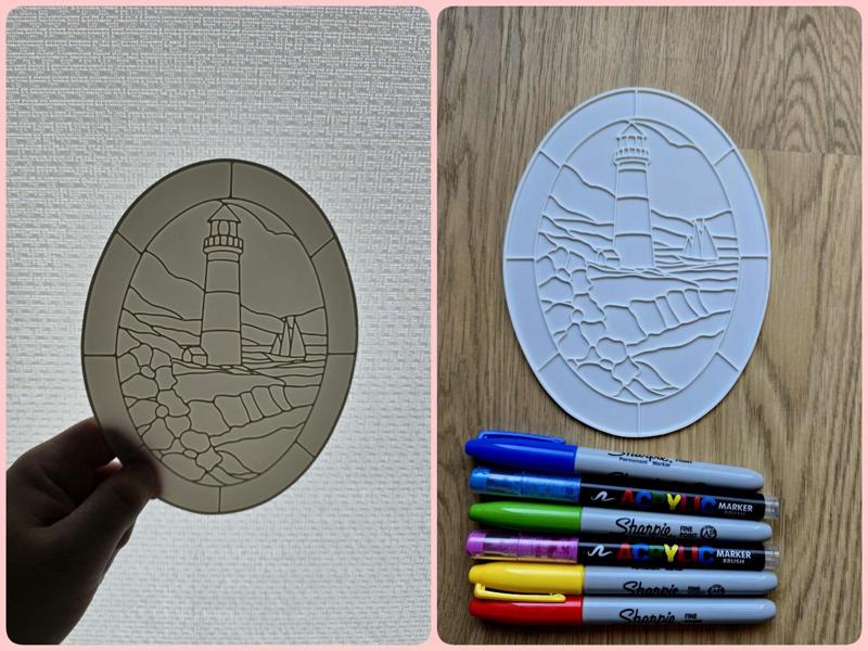 Lighthouse Stained Glass Diy Color No Ams