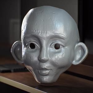 Mime Mask Cosplay from Clair Obscur Expedition 33 - Máscara de mimo de Clair Obscur Expedición 33