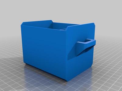 Modular drawer with built in handle - 2 compartments