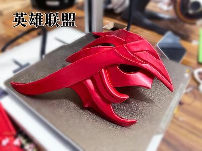 Optimized Version - League of Legends Yone Mask Cosplay Peripheral Soul-Sealing Sword Demon Yasuo EDG Mask Game Figure LOL Model