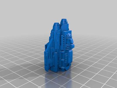 Sci-fi mining ship miniature