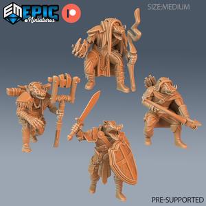 Warthog Folk Tribe Set B ‧ DnD Miniature ‧ Tabletop Miniatures ‧ Gaming Monster ‧ 3D Model ‧ RPG ‧ DnDminis ‧ STL FILE
