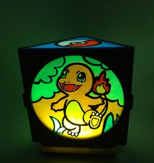 Charmander Plate for Stained Glass Like Lamp