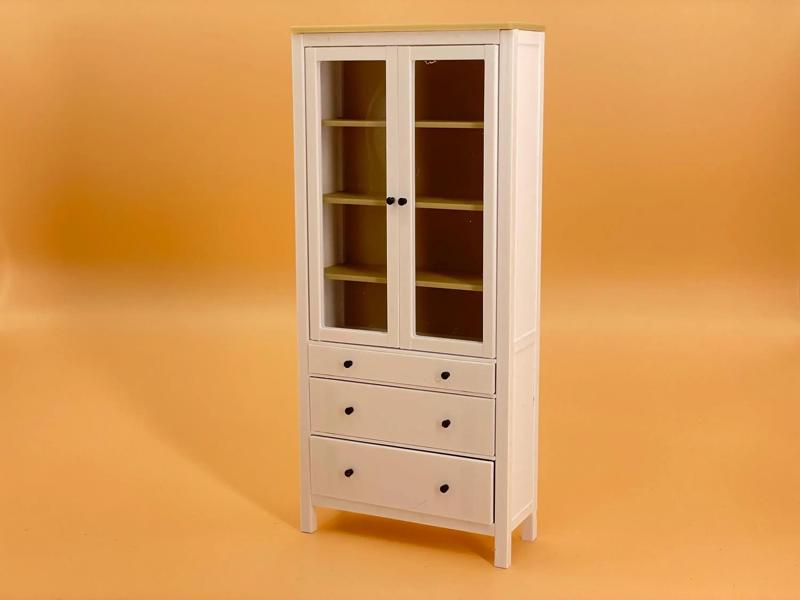 3d STL Files for Miniature Dollhouse Glass Door Cabinet - 1:12 Scale for 3d Printing - Commercial License
