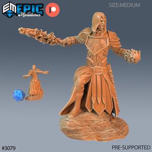 Warlock Player Character Sword ‧ DnD Miniature ‧ Tabletop Miniatures ‧ Gaming Monster ‧ 3D Model ‧ RPG ‧ DnDminis ‧ STL FILE