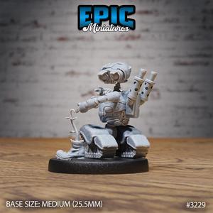 Trash Burner Automaton Attention ‧ DnD Miniature ‧ Tabletop Miniatures ‧ Gaming Monster ‧ 3D Model ‧ RPG ‧ DnDminis ‧ STL FILE