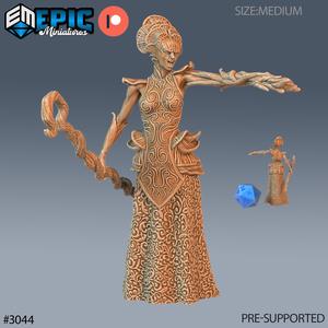 Fungi Demoness Magic ‧ DnD Miniature ‧ Tabletop Miniatures ‧ Gaming Monster ‧ 3D Model ‧ RPG ‧ DnDminis ‧ STL FILE