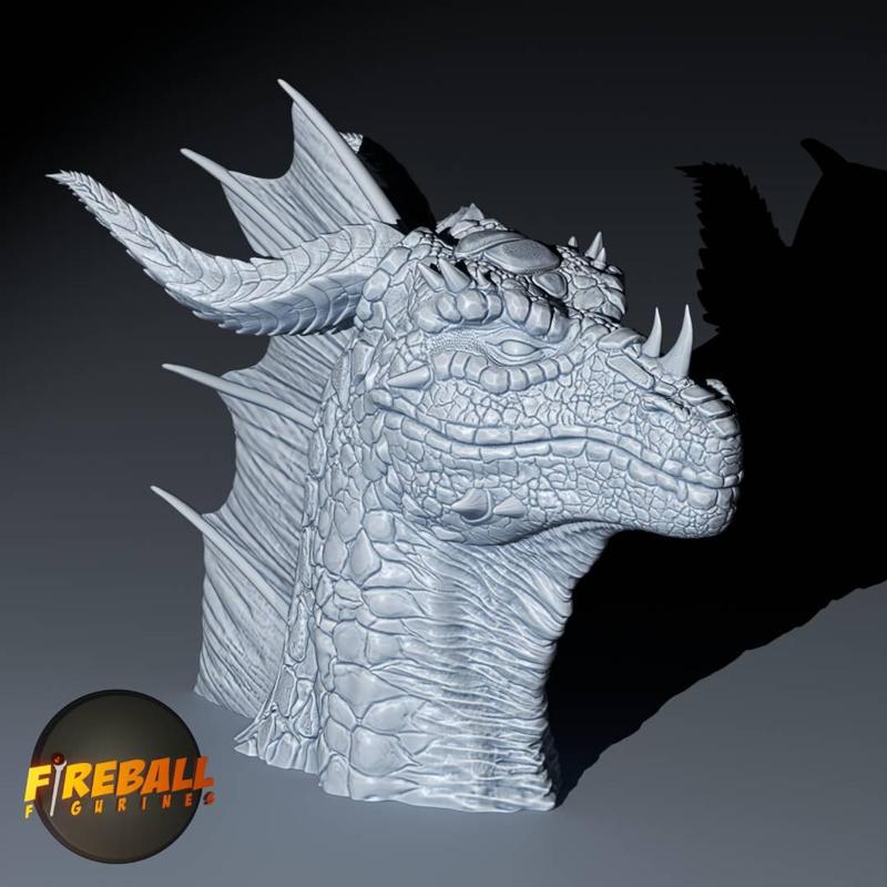 Adult Blue Dragon busts
