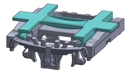 SBB mittlere Radaufhängung für Liliput Zweiachser /middle wheel suspension for Liliput swiss 2-axle wagons H0 - 1 to 87