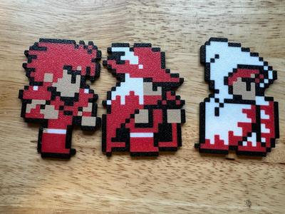 Final Fantasy Fighter, Red Mage, and White Mage