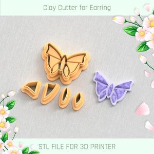 Butterfly Earring with Precious Stones F POLYMER CLAY CUTTER