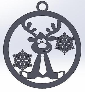 Christmas snow ornament