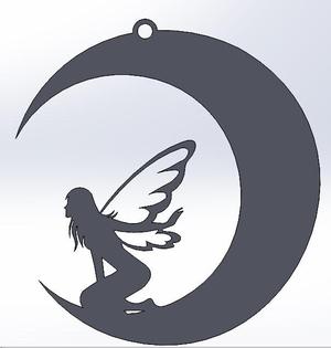 Ornament Fairy on the moon