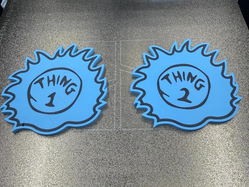 THING 1 AND 2 HAIR COASTER