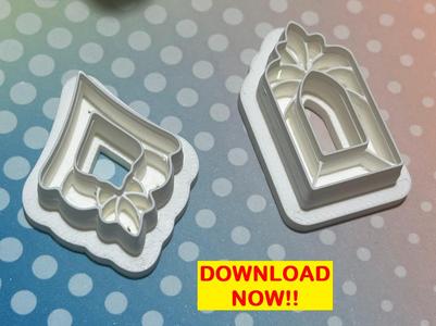 Gothic Polymer Clay Cutter for Earrings - 2pcs