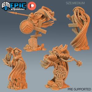Graveyard Ghost Set A ‧ DnD Miniature ‧ Tabletop Miniatures ‧ Gaming Monster ‧ 3D Model ‧ RPG ‧ DnDminis ‧ STL FILE