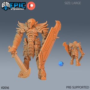 Iron Golem Sword and Shield ‧ DnD Miniature ‧ Tabletop Miniatures ‧ Gaming Monster ‧ 3D Model ‧ RPG ‧ DnDminis ‧ STL FILE