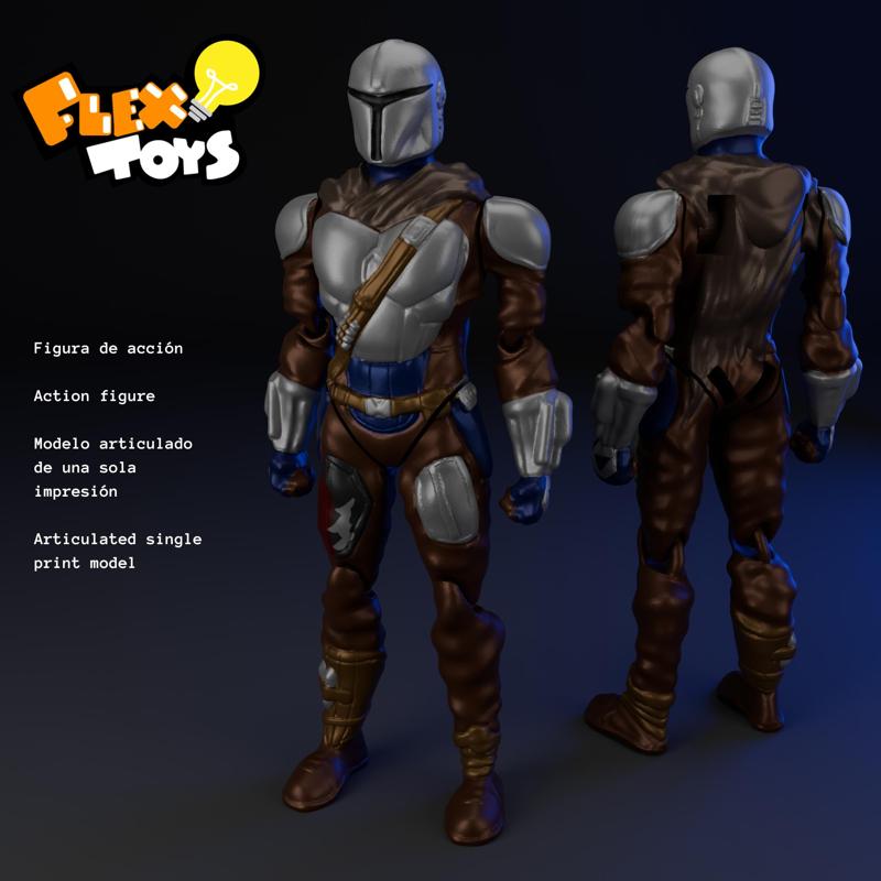 Mandalorian Interpretation Flexi Action Figure