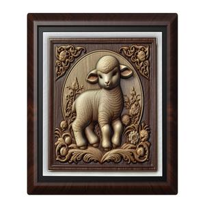 Lamb animal wall art relief wall decor