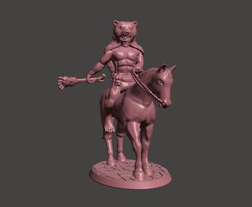 28mm Wendol Cavalry on Horseback with Bear Club