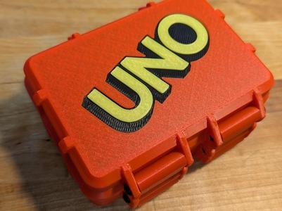 Multicolor Uno Card Box with 3D Lid