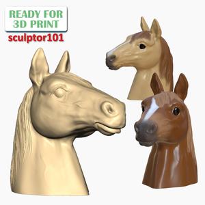 Horse Bust 3D printable model