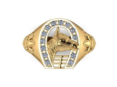 Horse head ring (horseshoe).