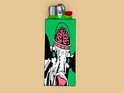 Cow Brains lighter case
