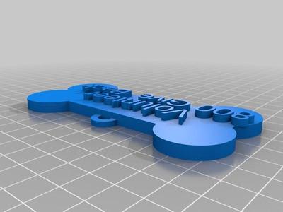 Volunteer Pet Dog Tag bone shaped (Lengthened)