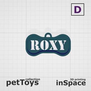 Pet - Dog - Tag - Roxy - Bone - Customized -