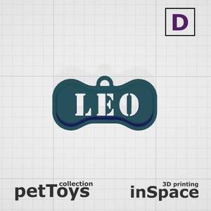 Pet - Dog - Tag - Leo - Bone - Customized -