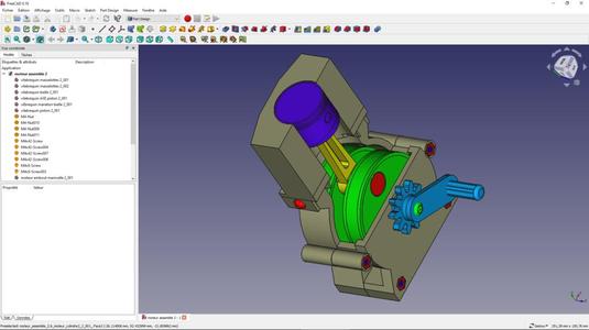 Moteur vilebrequin piston animation