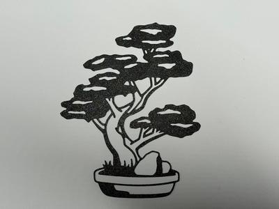 bonsai silhouette (wall art)