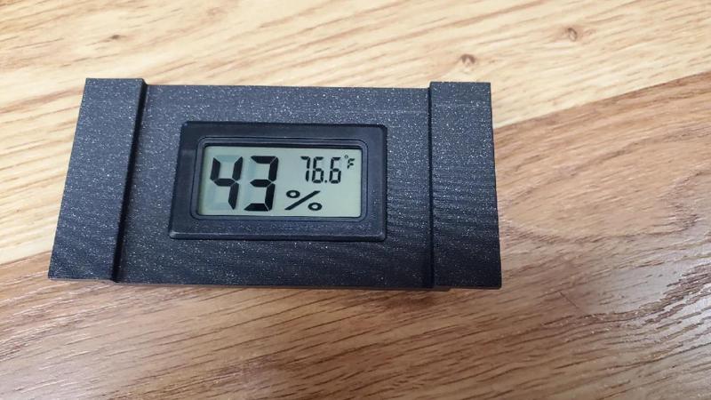 Dry box thermometer holder   