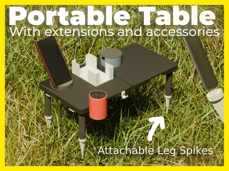 Portable Camping Table + ACCESSORIES   