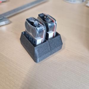 Gridfinity vase mode lipo-tester holder with magnet
